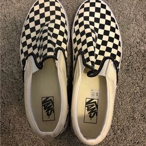 Vans Black and White Checkerboard Slip-Ons